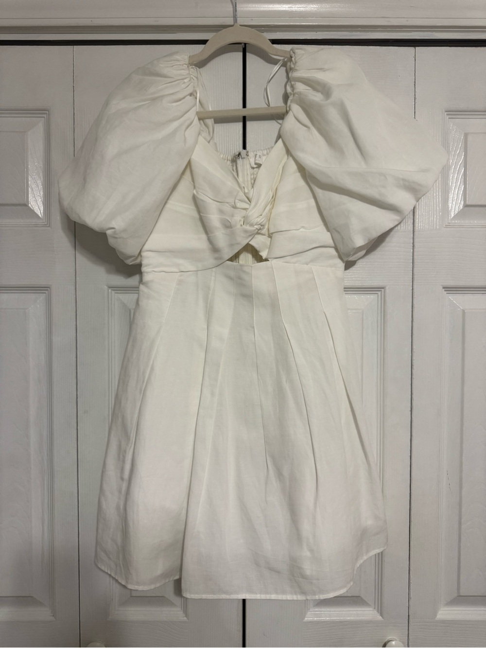 ASTR the Label white linen mini dress